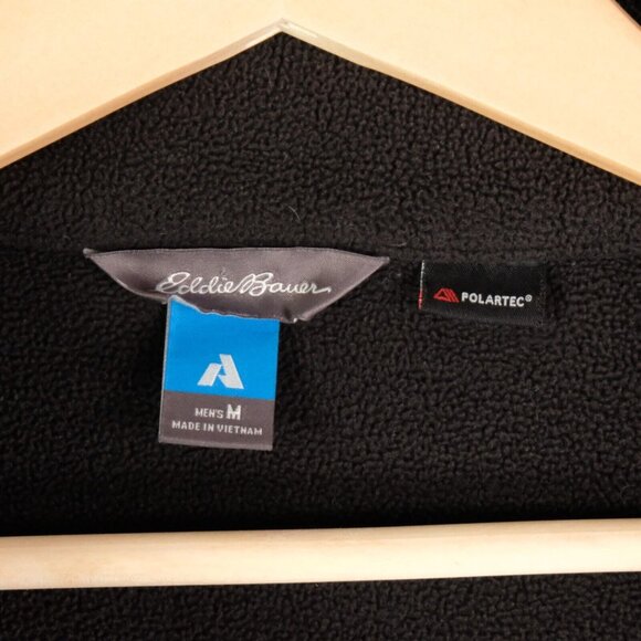 Eddie Bauer First Accent Sweater Mens Medium Black Lightweight Half Zip - Picture 7 of 8